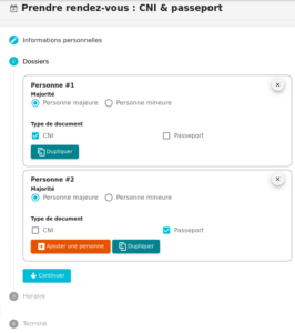 Prise de rendez-vous carte d'identité ou passeport
