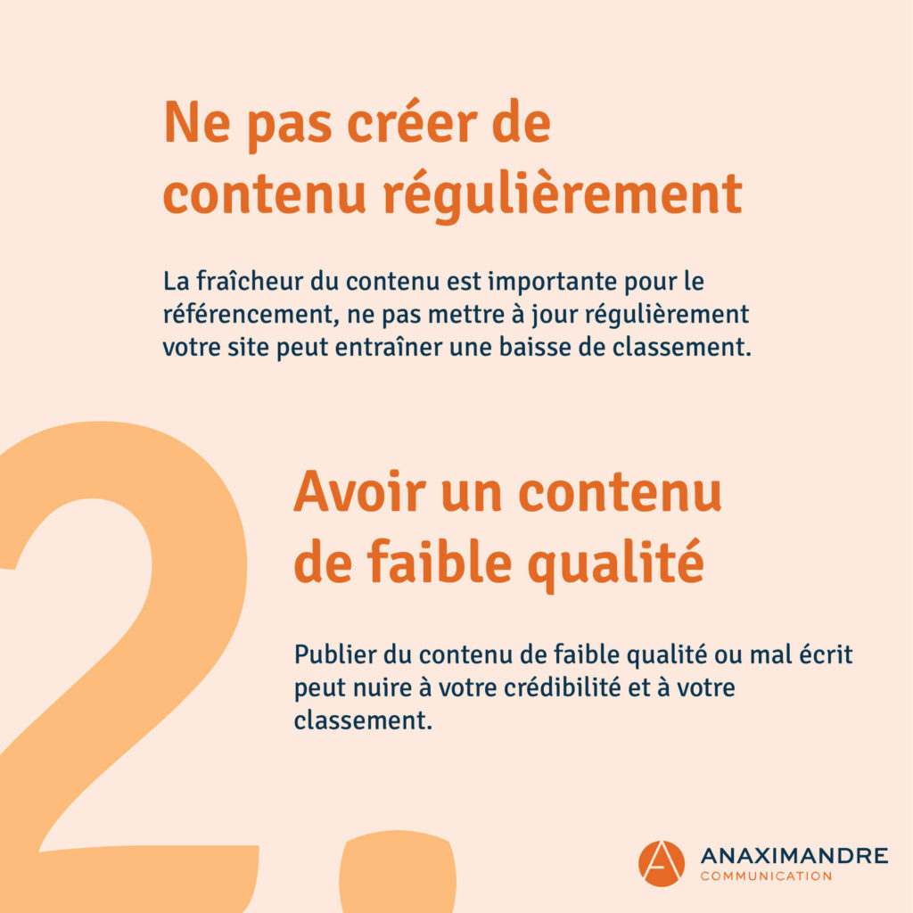 Les erreurs SEO a ne pas faire - réferencement