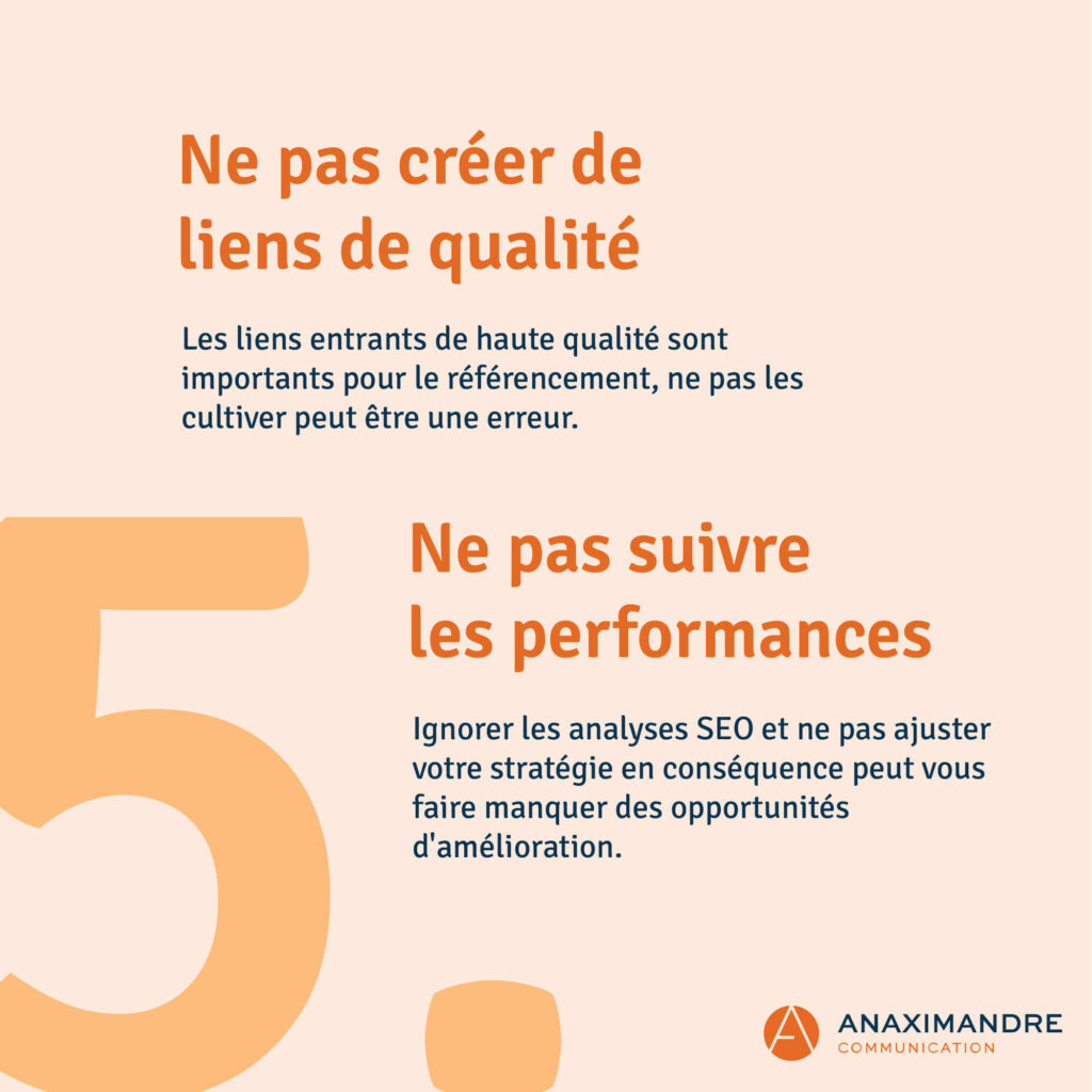 Les erreurs SEO a ne pas faire - réferencement