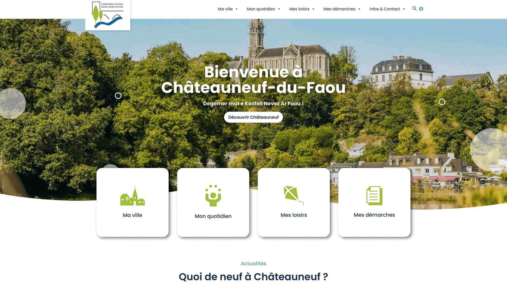 Chateauneuf du faou - Création de site internet - Agence de communication et création de site web Landerneau - Anaximandre